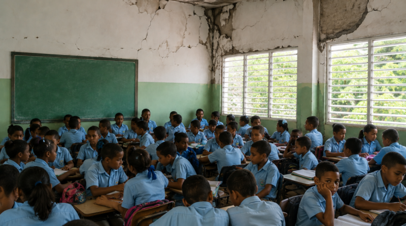 Aulas sobrepobladas en escuelas con fallas: el doble desafío que enfrentan los estudiantes Aulas sobrepobladas en escuelas con fallas: el doble desafío que enfrentan los estudiantes