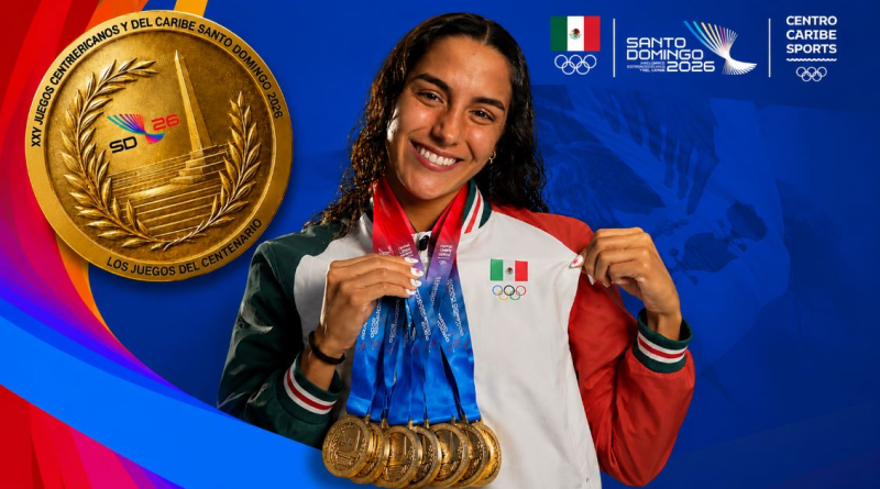 Mexicana Celia Pulido conquista 8 oros y supera en medallas doradas a mayoría de países en Centroamericanos