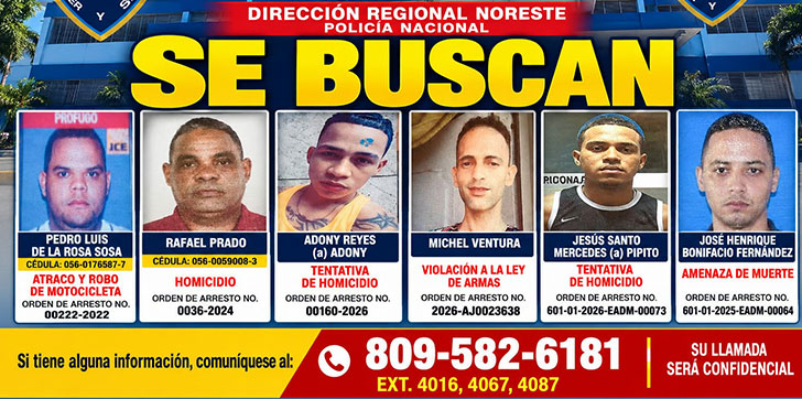 La lista continúa: Policía publica seis nuevos buscados en SFM La lista continúa: Policía publica seis nuevos buscados en SFM